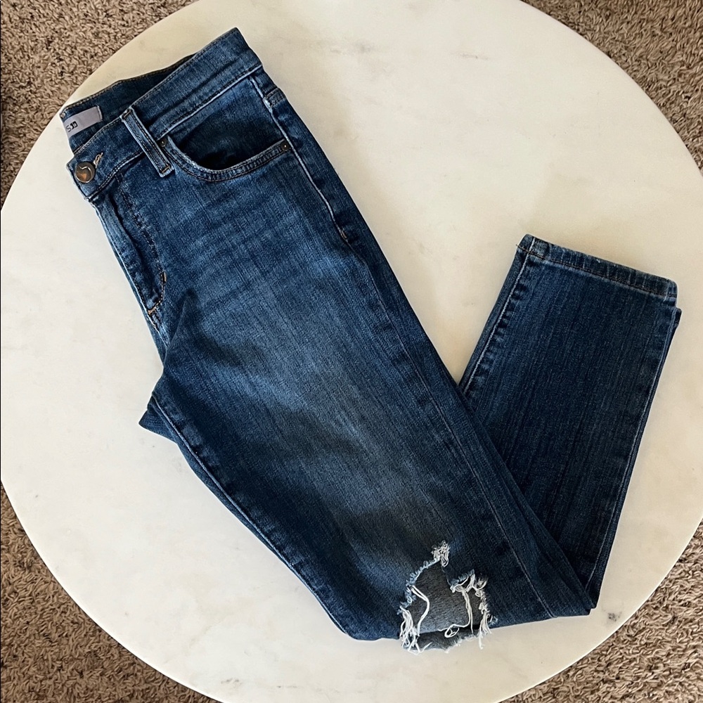Joe's Jeans Waist 24 Classic Blue Denim Distressed